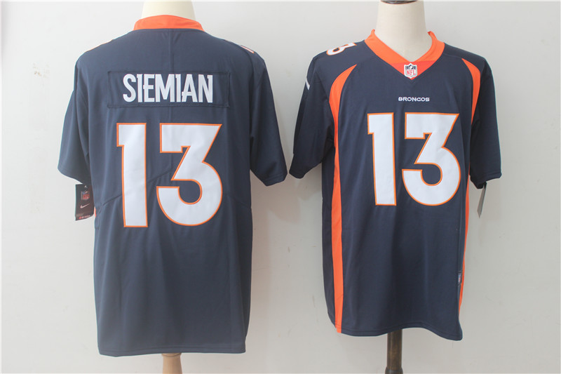 Men's Denver Broncos Trevor Siemian #13 Navy Jersey